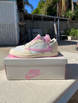 Travis Scott AIR JORDAN 1 LOW SP - SHY PINK-MUSLIN 8.5