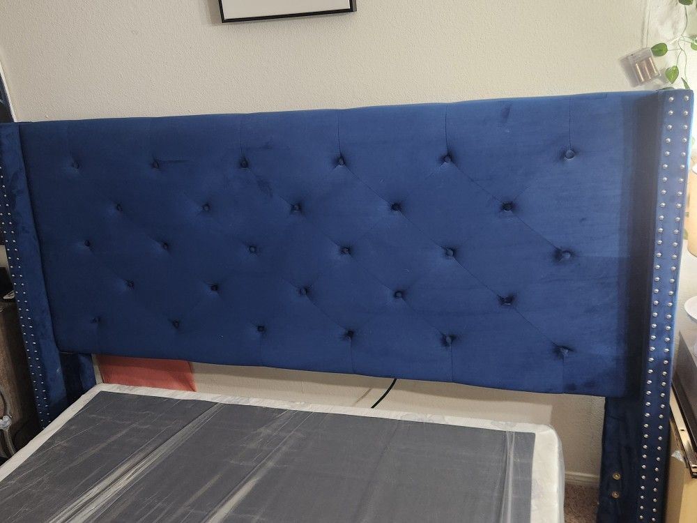 Blue Cali King Headboard