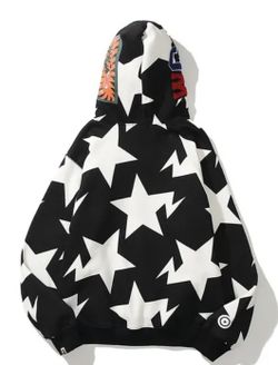 BAPE Black And White Star Zipper Hoodie for Sale in Tucson AZ OfferUp