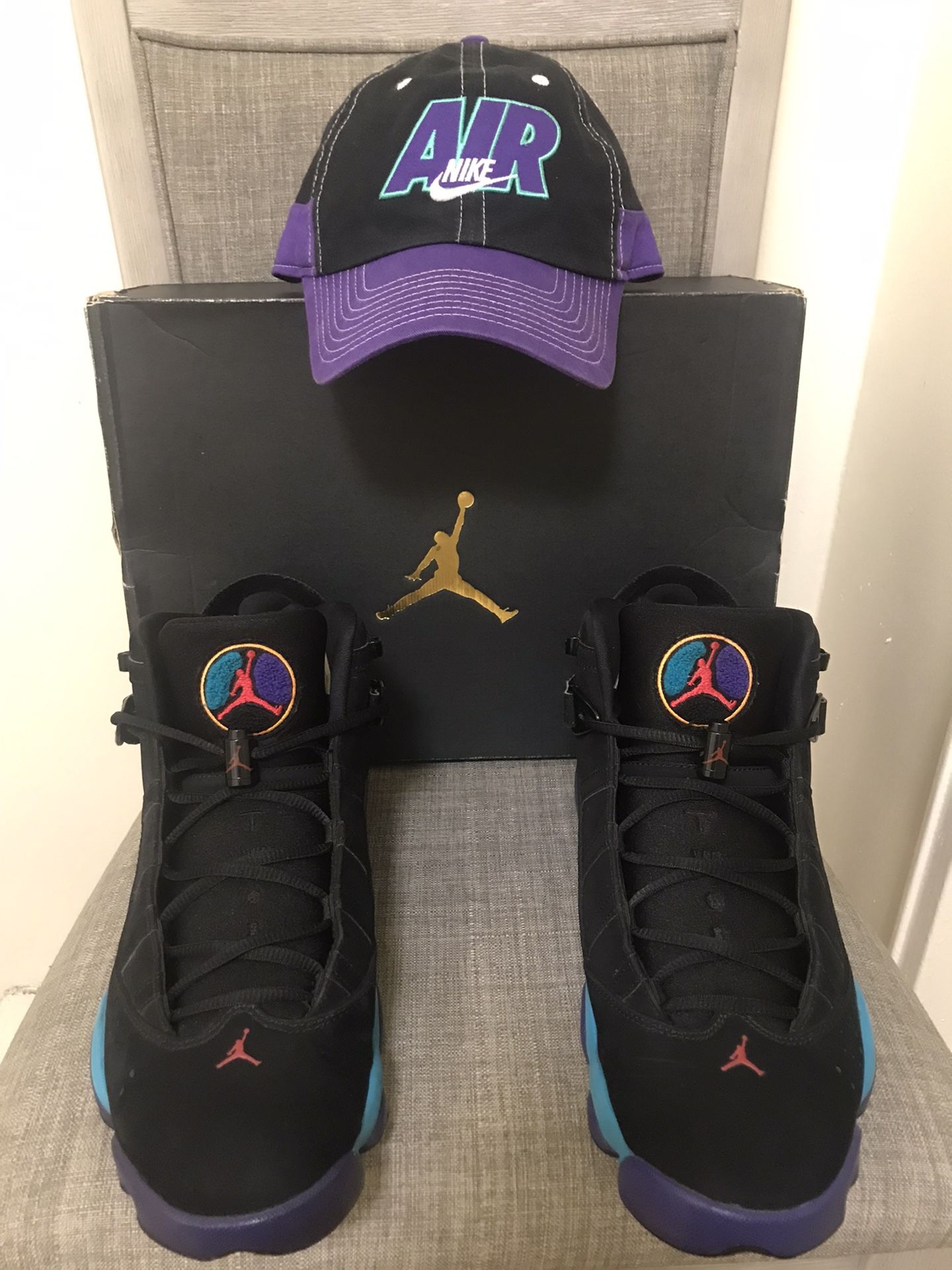 Jordan 6 Rings “Aqua” w/ Nike Hat “Aqua”