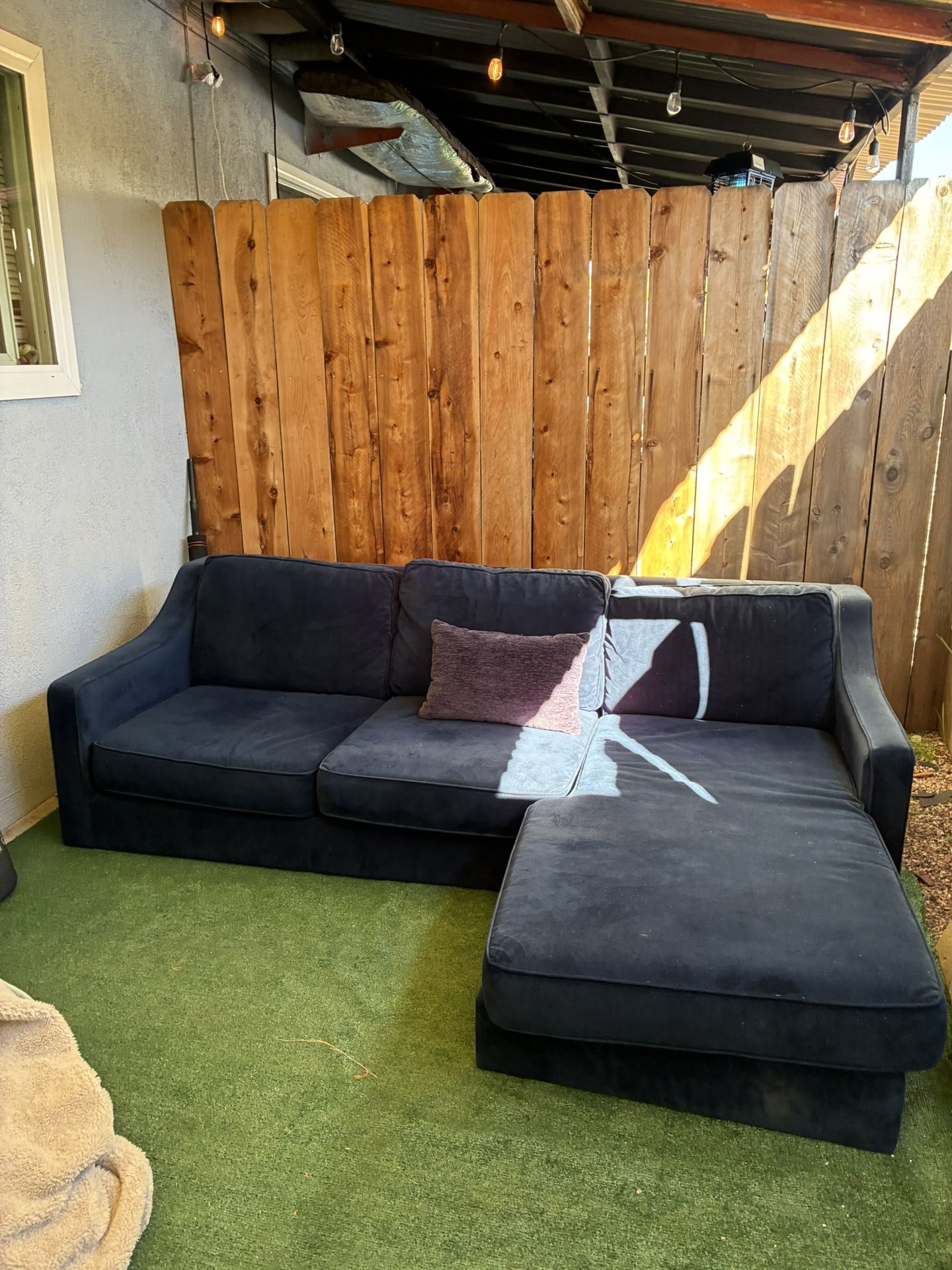 Modern Navy Sectional Sofa with Chaise…Super Cozy & Stylish