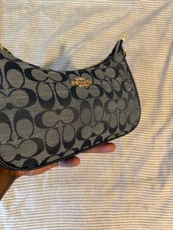 Coach purse dark blue & gray