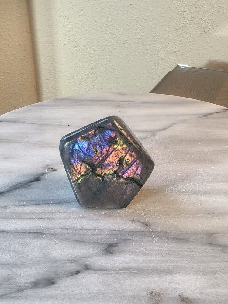 2.5" Approximately Labradorite Slab Quartz Crystal