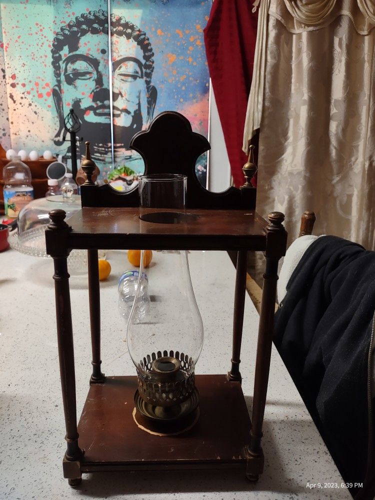 Antique Vintage Oil Lamp Glass