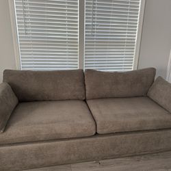 84” sofa — comfortable & sturdy (pet friendly)