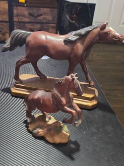 Decorative Horse Figurines Set of Two