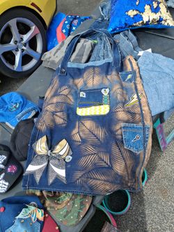 Over sized denim bag