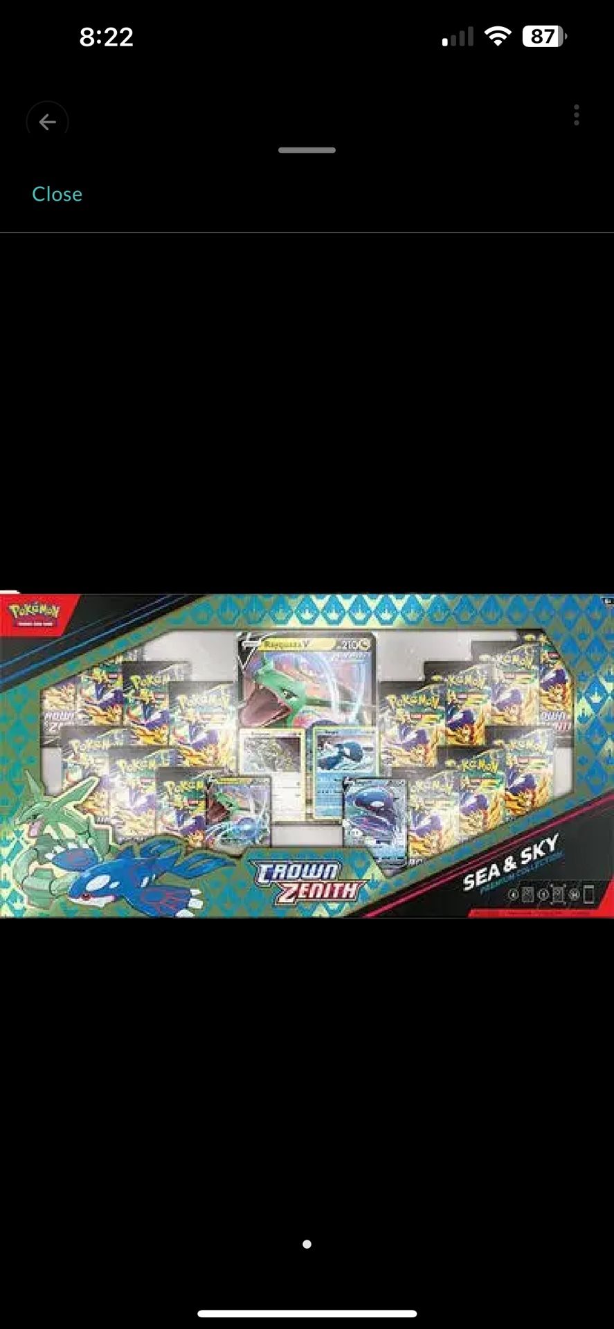 SEALED Pokemon Crown Zenith premium Sea and Sky