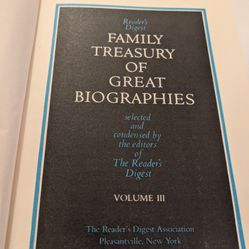 Family Treasury Of Great Biographies Volume III