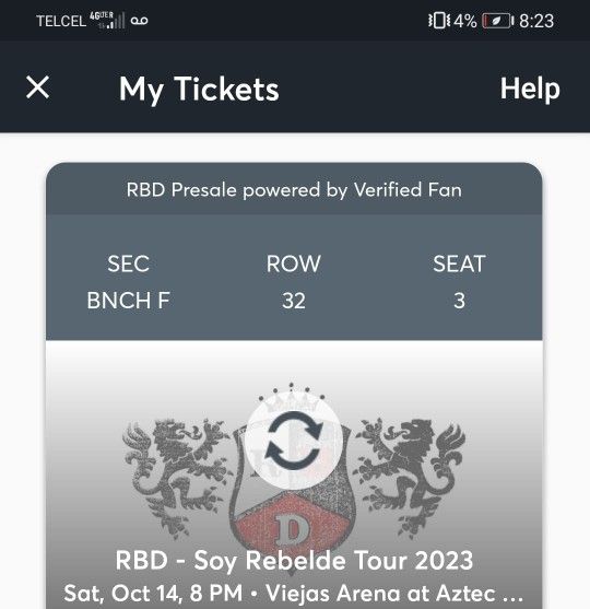 RBD Concert Tickets