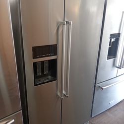 2020 Kitchen Aid Side By Side Stainless Steel Refrigerator 36" 