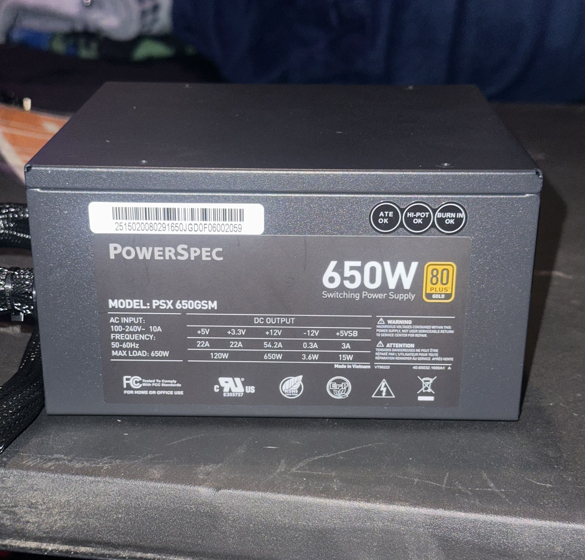 PowerSpec Powersupply (650W)