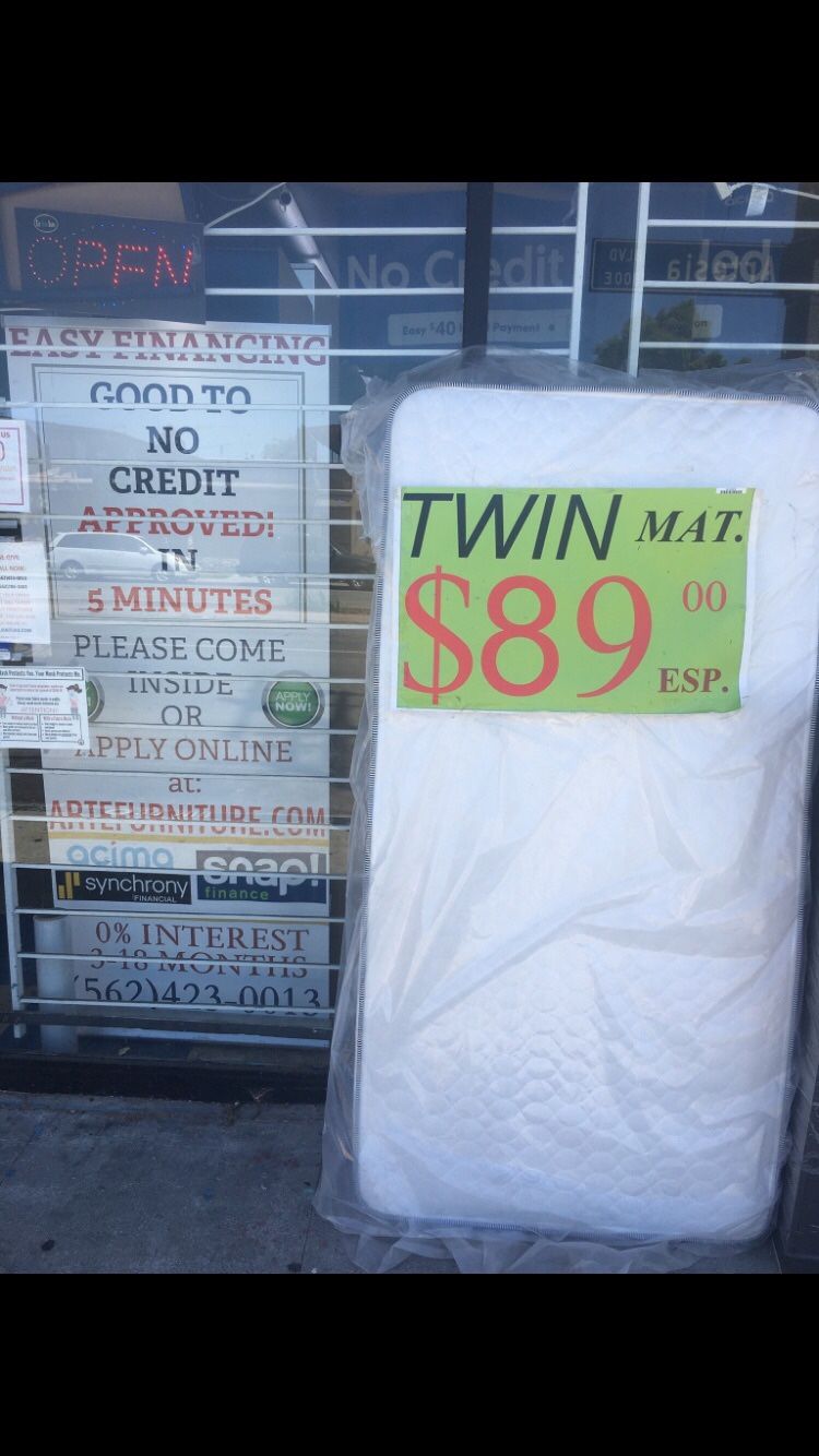 Twin Mattress Regular Reversible New 