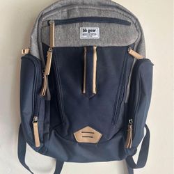 BB Gear baby adventure backpack diaper bag insulated storage blue