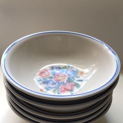 -PFALTGRAFF - Rose bouquet pattern              5Pc side bowls 6”