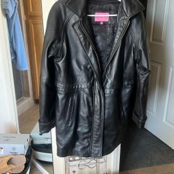 Leather Jacket With Hoodie 
