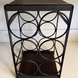 Soduku Rustic Wood Countertop Wine Rack 6 Bottles Brown 