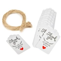 100pcs Thank You For Celebrating With Us Tags for Occasions Weddings Birthdays