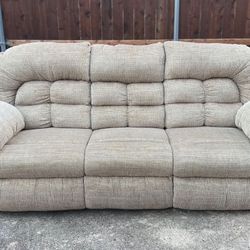 Reclining Couch Beige $100