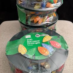 Set of 4 - 100 Multi-Colored C9 LED Christmas Lights