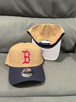 MLB new era Boston Red Sox brown navy blue brim 9forty a frame SnapBack hats