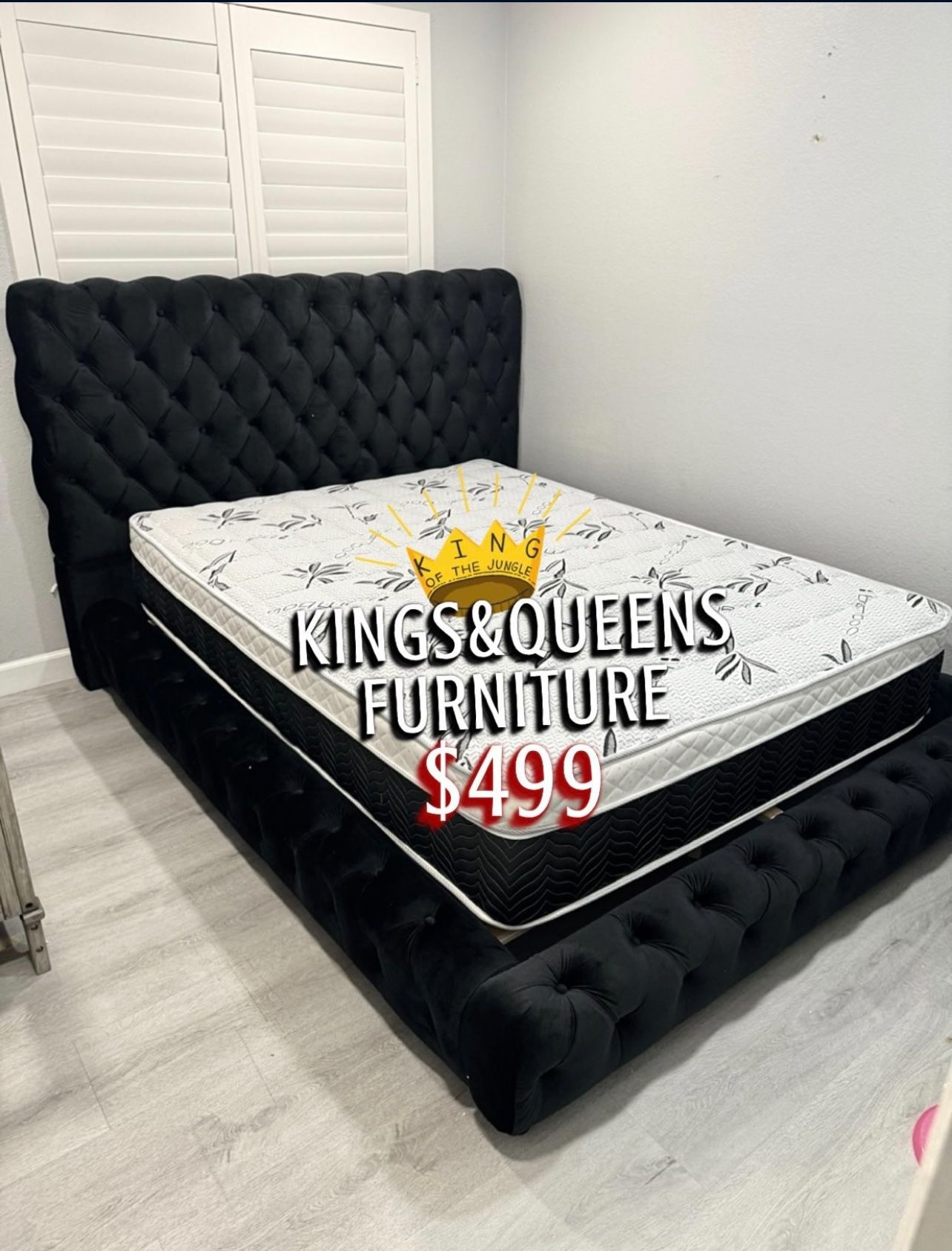 New Queen Bed Frame With Mattress 