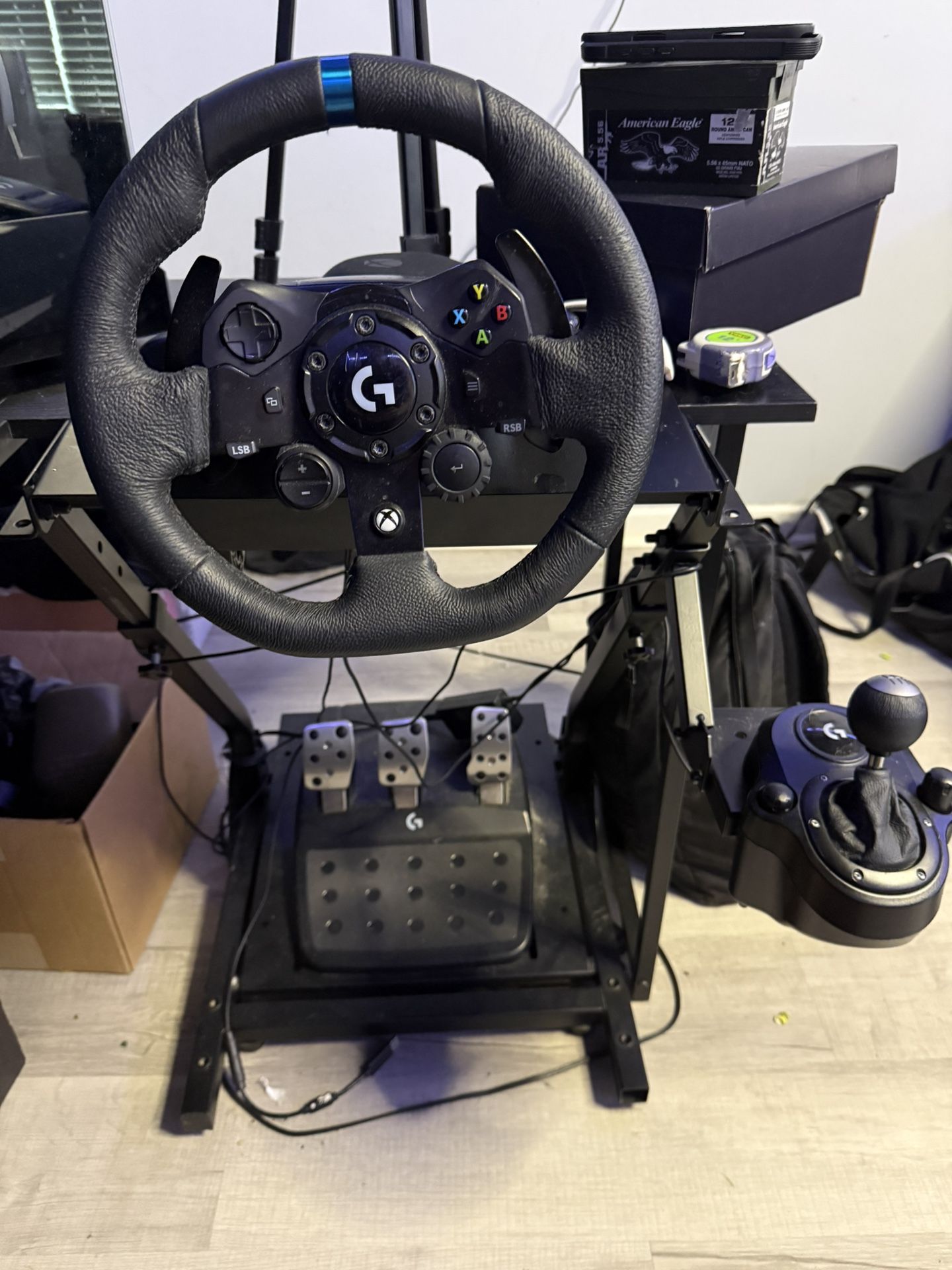 Logitech G923 gaming Wheel Rig