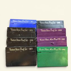 Lot of 8 United States Proof Sets 1(contact info removed)