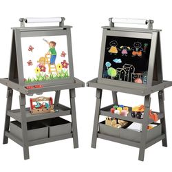 3 in 1 Art Easel w/Storage,pink color