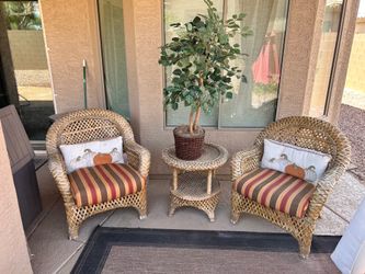 Wicker patio set