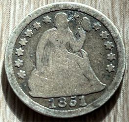 1851 seated Liberty dime