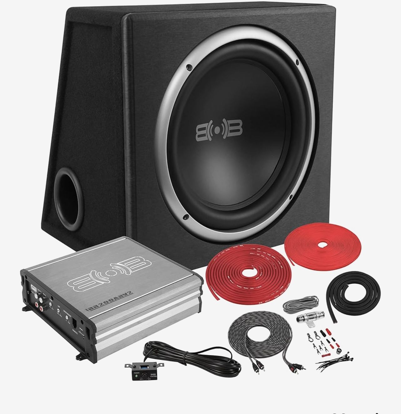 Belva 1-12” 600 Watt Single 12inch Car Subwoofer System With Ported Enclosure