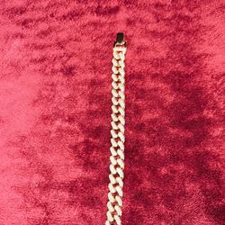 Cuban link bracelet 14k plated