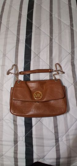 Michael Kors Fulton Shoulder Bag Luggage Tan Brown Leather Shoulder 👜
