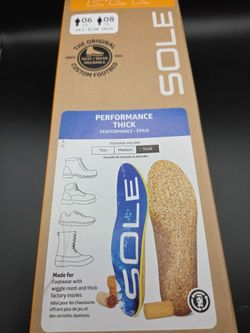 New Sole Performance Thick Insoles Blue Womens Size 8 Mens 6