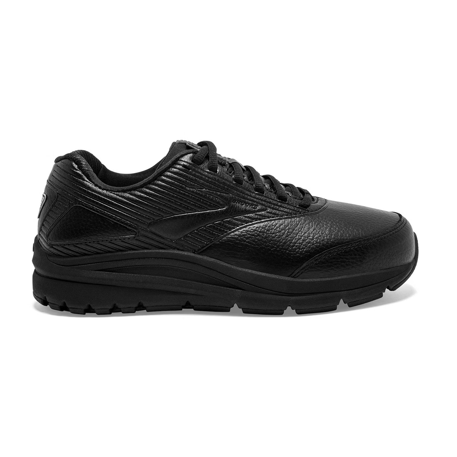 BROOKS Womens Black Leather Addiction Walker 2 Platform Running Shoes