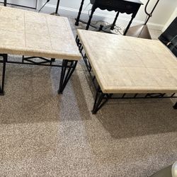 Set of 2 Stone-Top Coffee Tables - Must Sell Fast! (2 for $100)