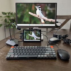 Complete Mini PC Bundle – Higole F9B Pro, 15.6” Monitor, Keyboard & More