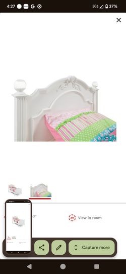 White Twin Bed With Mattress