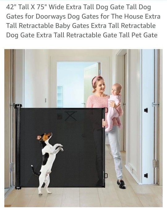 Retractable Gate Black