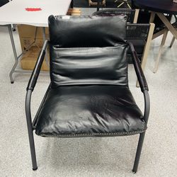 Metal Framed Armchair Ink Black LAC01