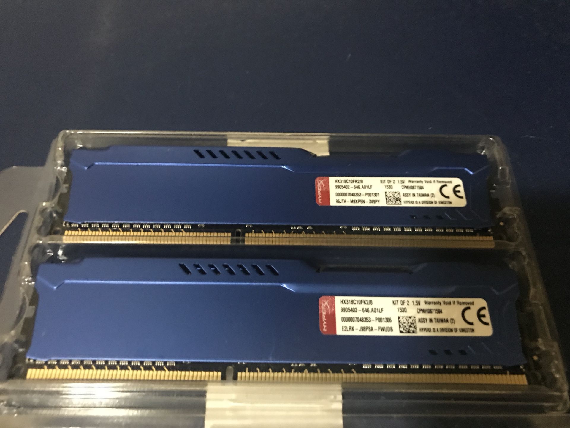 Kingston HyperX Fury 2x4 GB DDR3 1866Mhz PC memory