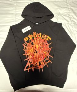 SP5DER Hoodie Size M Y2K Streetwear Spider Graphic Hoodie