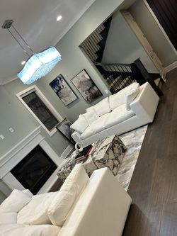 Cloud Sofa Loveseat Couch 2 pieces 90” Lux Size