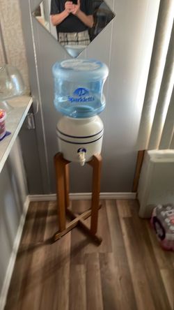 Water Bottle with wooden stand