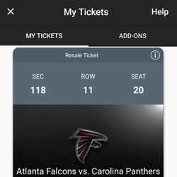 Panthers @ Falcons Tickets