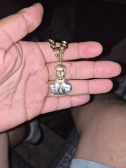 14kt Jesus Malverde Two Tone