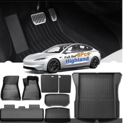 8Pcs Floor Mats Set for Tesla Model 3