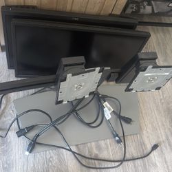Dual Dell monitors With Dual Stand 