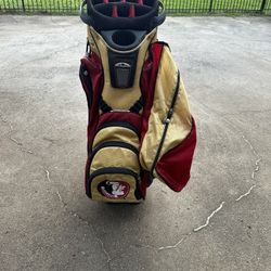 Sun Mountain 15 Way Florida State Seminoles Cart Golf Bag With Rain Cover FSU 